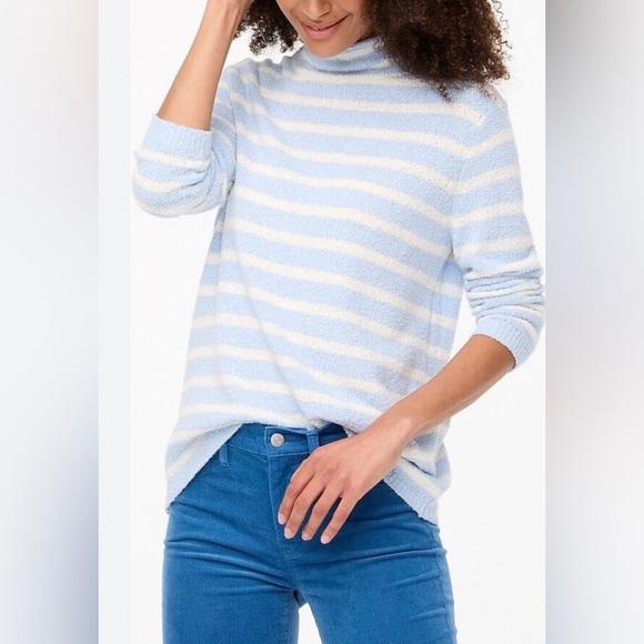 Sweaters - 84. NWT J. Crew Blue Stripe Turtleneck Sweater